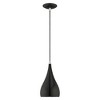 Livex Lighting Amador 1 - Light Pendant in  Shiny Black - 3 of 4