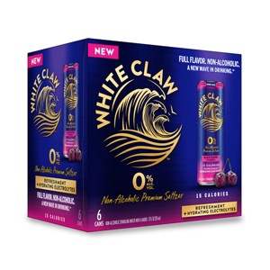 White Claw 0.0 Non-Alcoholic Black Cherry Cranberry - 6pk/12 fl oz Cans - 1 of 4