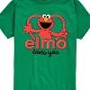 Boys' - Sesame Street - Elmo Loves You Short Sleeve Graphic T-Shirt - 2 of 4