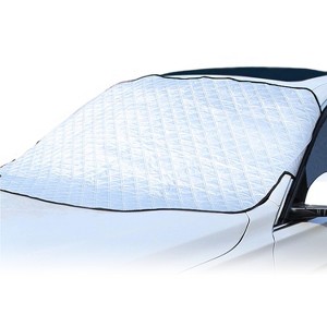 iMountek"Car Windshield Snow Cover Protector for Small & Mid SUVs with Anti-Theft Flaps & Sun Shield"Silver&Black - 1 of 4
