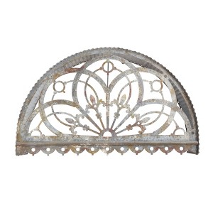 23.5" x 9.75" Decorative Metal Cutout Canopy Gray - Storied Home - 1 of 3
