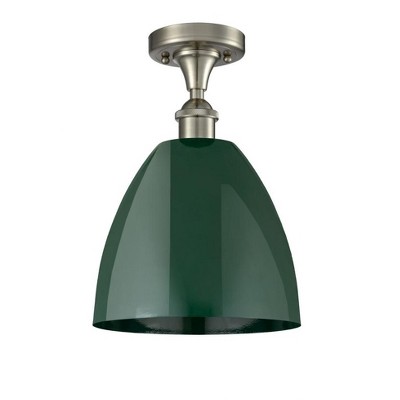 Plymouth Dome - 1 Light Semi-Flush Mount In Industrial Style-12.88 Inches Tall and 9 Inches Wide