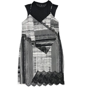 GUESS Womens Aziz Lace Trim Slip A-line Dress - 1 of 2