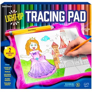 Dan&Darci Light-Up Tracing Pad for Kids - Rechargeable, Multi-Level, Includes Pencils, Blank &Tracing Sheets, Birthday Gifts for Girls - 1 of 4