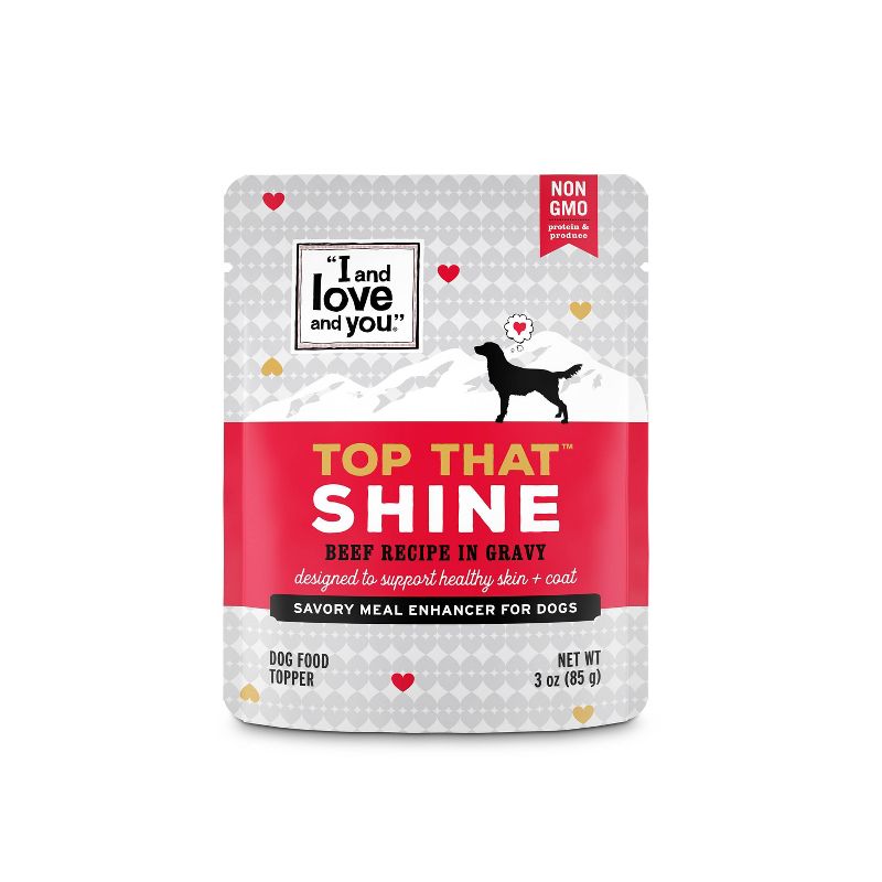 I and Love and You Top That  Wet Dog Food Topper Shine Beef Recipe In Gravy - 3oz, 1 of 7