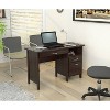 Inval 47" Computer Desk Espresso: MDF Composite, Laminate Surface, Open Storage Shelf - 2 of 4
