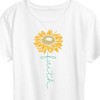 Women's - Instant Message - Faith Sunflower Stem Short Sleeve Graphic T-Shirt - 2 of 4