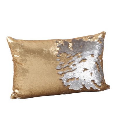 Champagne Reversible Sequin Mermaid Throw Pillow Set
