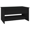 vidaXL Modern Coffee Table - Sleek Black Finish, Crafted from Engineered Wood, Easy Assembly, Ideal for Living Room, 31.5"x19.7"x15.7" - 4 of 4
