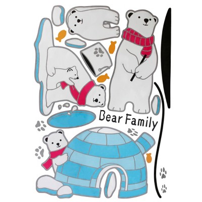 Slickblue Bear Family Large Wall Decals 19.7" x 27.5" – Nature-Inspired Vinyl Stickers for Your Home
