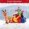 Costway 6 FT Long Christmas Inflatable Decoration Santa Claus Driving Reindeer Sleigh - 4 of 4
