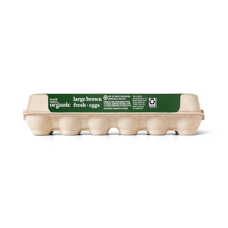Organic Cage-Free Fresh Grade A Large Brown Eggs - 12ct - Good &#38; Gather&#8482;, 5 of 8