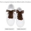 INSPIRE CHIC Sneakers Flat Snow Yarn Wide Transparent Shoe Laces 1" Width 2 Pairs - 2 of 4