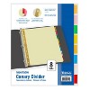 BAZIC Products® Canary Paper Dividers with Insertable Color Tabs, 8 Per Pack, 12 Packs - 2 of 2