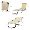 Maggift Patio Chaise Lounges, Portable Foldable Lounge Chair, Adjustable Angle Multifunctional Patio Lounge Chair, Beige, 74.75"*22"*11c" - 3 of 4