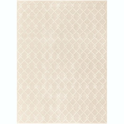 Vanilla Bean Geometric Wool 8' x 10' Area Rug