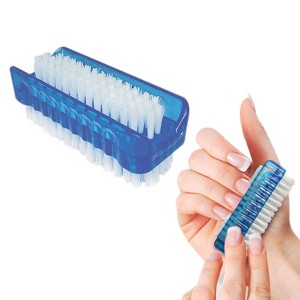 LOLA Products Classic Hand & Nail Brush, 2 Sided - Soft & Stiff, Long-Lasting, Comfortable No-Slip Grip, Cleans Hands & Fingernails, Blue, 1 Pack - 1 of 4