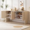 KTMBDW 60" Large Buffet Sideboard Cabinet with 4 Doors and Adjustable Shelves, Modern Buffet Table Storage Cabinet for Dining Room, Living Room - 3 of 4