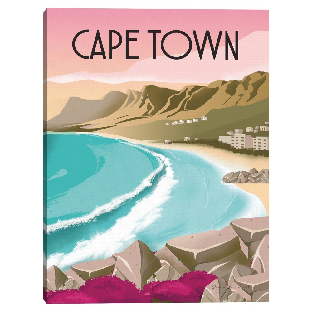 Photos - Other Decoration 18" x 24" Cape Town South Africa by Omar Escalante Canvas Art Print - Masterpiece Art Gallery: Modern Travel Landscape Decor