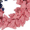 Northlight Stars and Stripes Patriotic Ribbon Wreath - 24" - 3 of 4