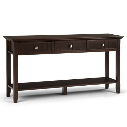 60 Portland End Table Brunette Brown, Mansfield Console Sofa Table Wyndenhall