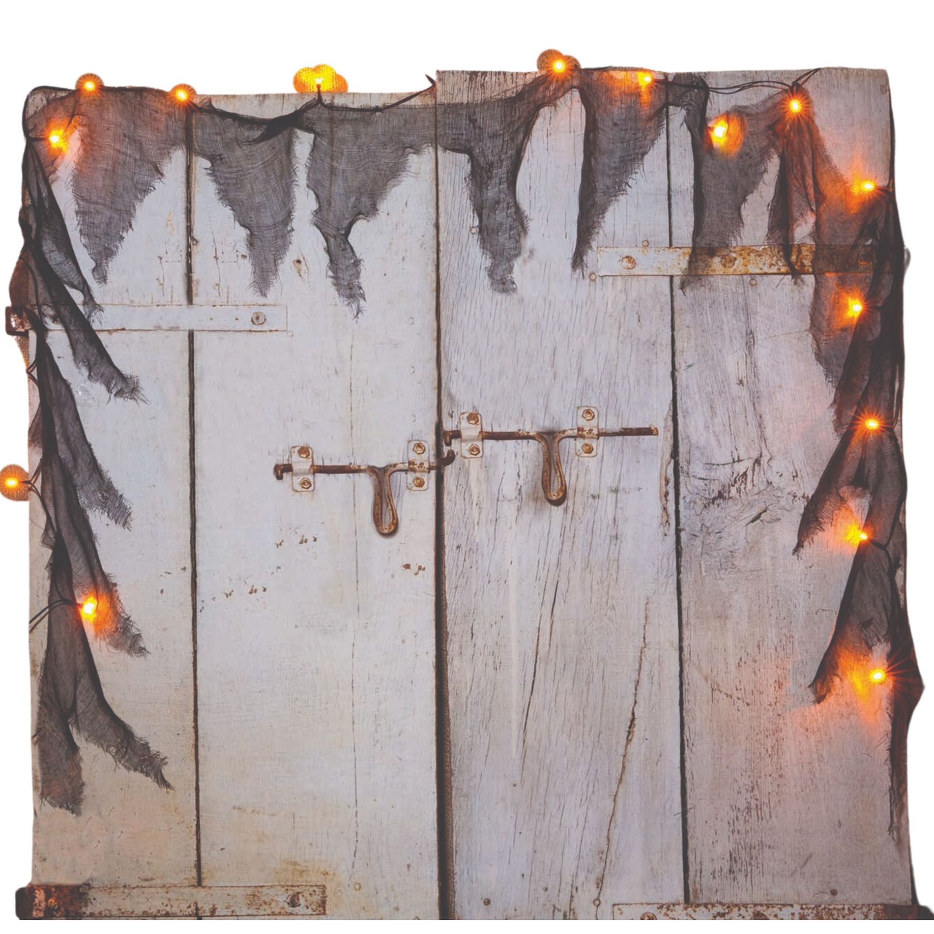 Fun World 9 Foot Orange LED String Lights with Gauze