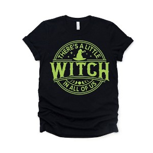 Simply Sage Market Women's A Little Witch In All Of Us Puff Print Short Sleeve Graphic Tee - 1 of 4