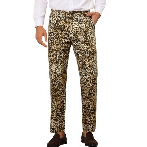 INSPIRE CHIC Men's Regular Fit Animal Printed Pants - 1 of 4