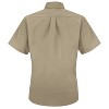 Red Kap Women's Short Sleeve Poplin Dress Shirt, Khaki - 4 - 2 of 3