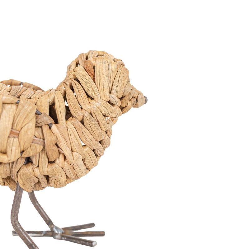 Natural Wrapped Bird Decorative Figure Seagrass & Metal by Foreside Home & Garden, 4 of 8