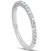 Pompeii3 1/4Ct Diamond Ring Matching Engagement Band 14k White Gold - 3 of 4