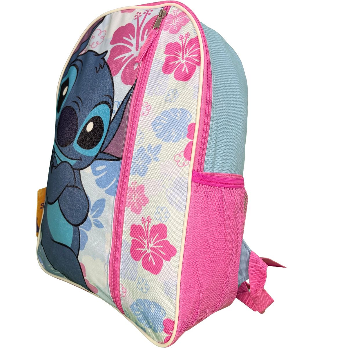 Fast Forward Disney Stitch Kids 16" Blue and Pink School Backpack with 1 Vertical Front Pocket for Girls - thumbnail 4