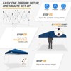 EAGLE PEAK Slant Leg Pop-up Canopy Tent Easy One Person Setup Instant Outdoor Beach Canopy Folding Portable Sports Shelter - 4 of 4