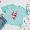 Bunny Sunglasses Bubblegum - Women's Boxy Crop Top Graphic T-Shirt - 2 of 4