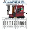 2 in Portable Magnetic Drill Press with 11 Coring Bits, Adapter, Boring Diameter, 1550W, 10-Speed (820RPM), 14000N for Drilling in Metal, Steel, Iron - 3 of 4