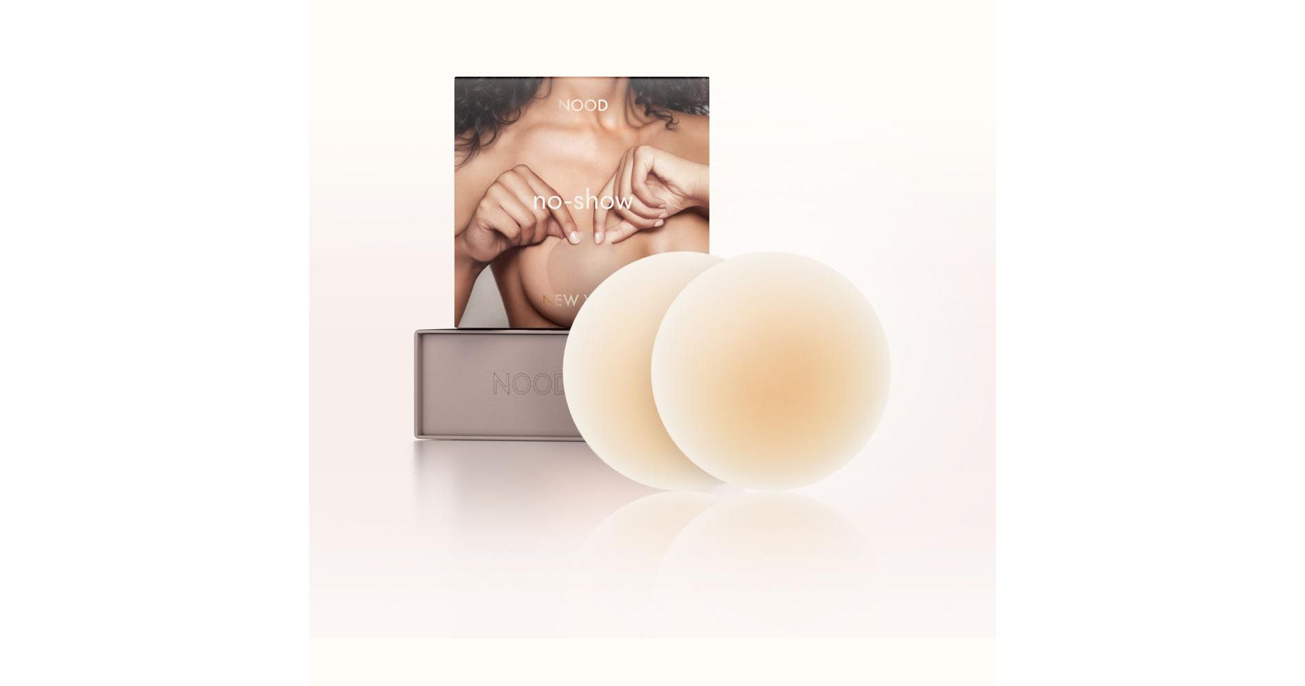 NOOD No-Show | Adhesive Reusable Nipple Covers, Buff, 4in