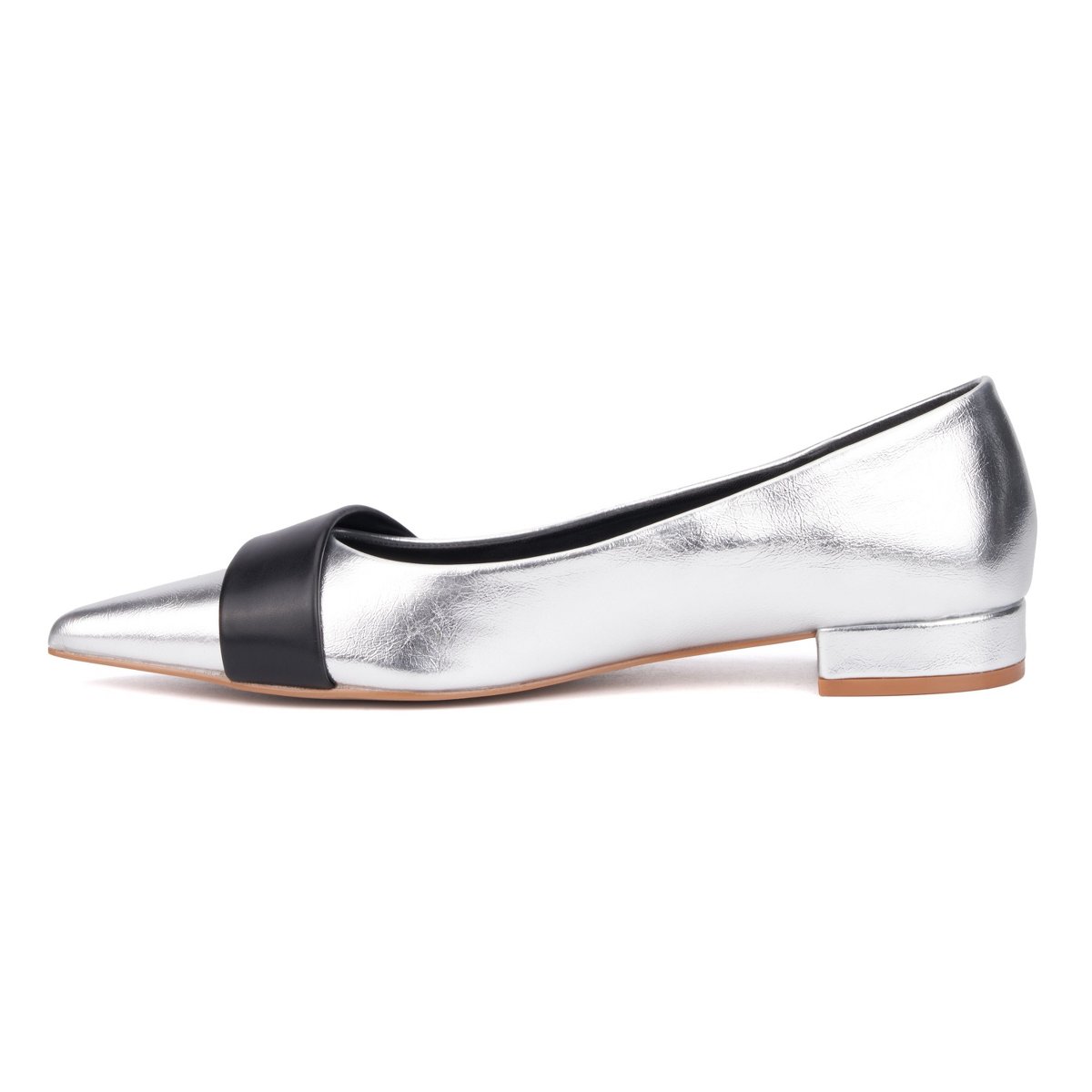Обувь Torgeis Women's Harriet Ballet Flats - 7, SILVER/ BLACK — фото 3