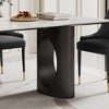 NicBex Dining Table Sintered Stone Composite Tempered Glass Table with Carbon Steel Base for Dining Room - 2 of 4