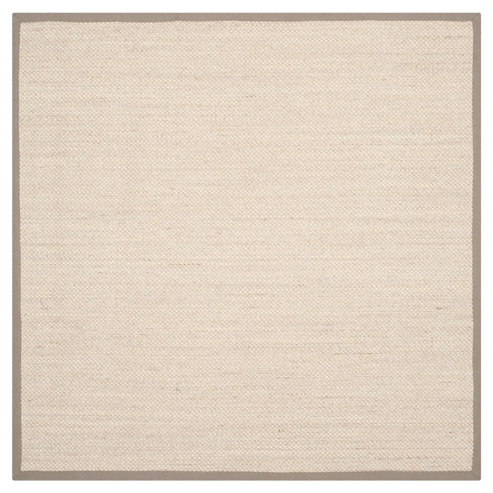 Natural Fiber Rug - Marble/Khaki - (8'x8' Square) - Safavieh