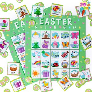 Joyfy 28 Pcs Players Easter Bingo Cards for Easter Party Goodies Games, Kids School Classroom Gift - 1 of 4