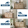 53" Rattan Dresser for Bedroom,7-Drawer Boho Chest of Drawers with Metal Handles - 3 of 4