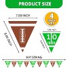 4E's Novelty 4 Pcs Football Flag Banner - No DIY 9ft Football Pennant Banner, Perfect for Game Day Decorations - 3 of 4