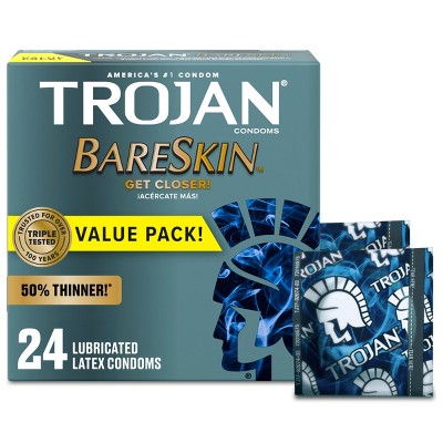 Trojan Bareskin Lubricated Latex Condoms