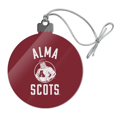 Alma College Scots Logo Acrylic Christmas Tree Holiday Ornament