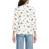 Lands' End Women's Lightweight Jersey Button Pintuck Top - 2 of 3