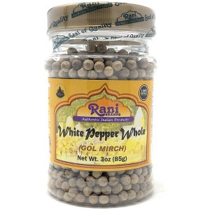 White Pepper (Peppercorns) Whole - 3oz (85g) - Rani Brand Authentic Indian Products - 1 of 4