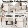 81-inch Chenille Face-to-face Chaise Lounge with Two Pillows,Nailhead trim,Button Tufted Design and Rolled Arms for Lounge, Living room and Office - 2 of 4