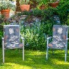 NewHome"2Pcs Rocking Chair Cushion Set with Non-Slip Ties, Polyester Fiber Filling for Comfort & Support"BeigeBlueCoffee&Grey - 2 of 4