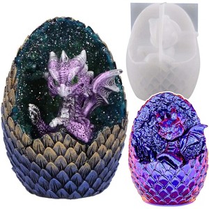 JDICION Vertical Dragon Egg Dinosaur Silicone Mold – Resin/Candle Mold, Easter Egg Mold for Home Decoration, Animal Cartoon Dragon Mold - 1 of 4