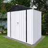 Outdoor Storage Shed With Shutter Vents, Sheds & Outdoor Storage, Tilted Roof, Lockable Door, Rust-proof Storage Shed Large For Backyard, Lawn - 3 of 4
